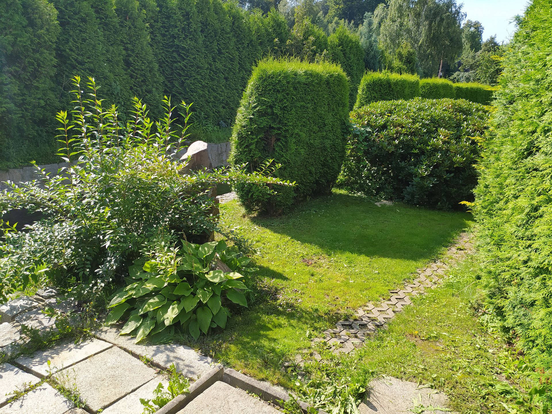 Garten des Restaurants und der Pension Balaton Rožany Šluknov 