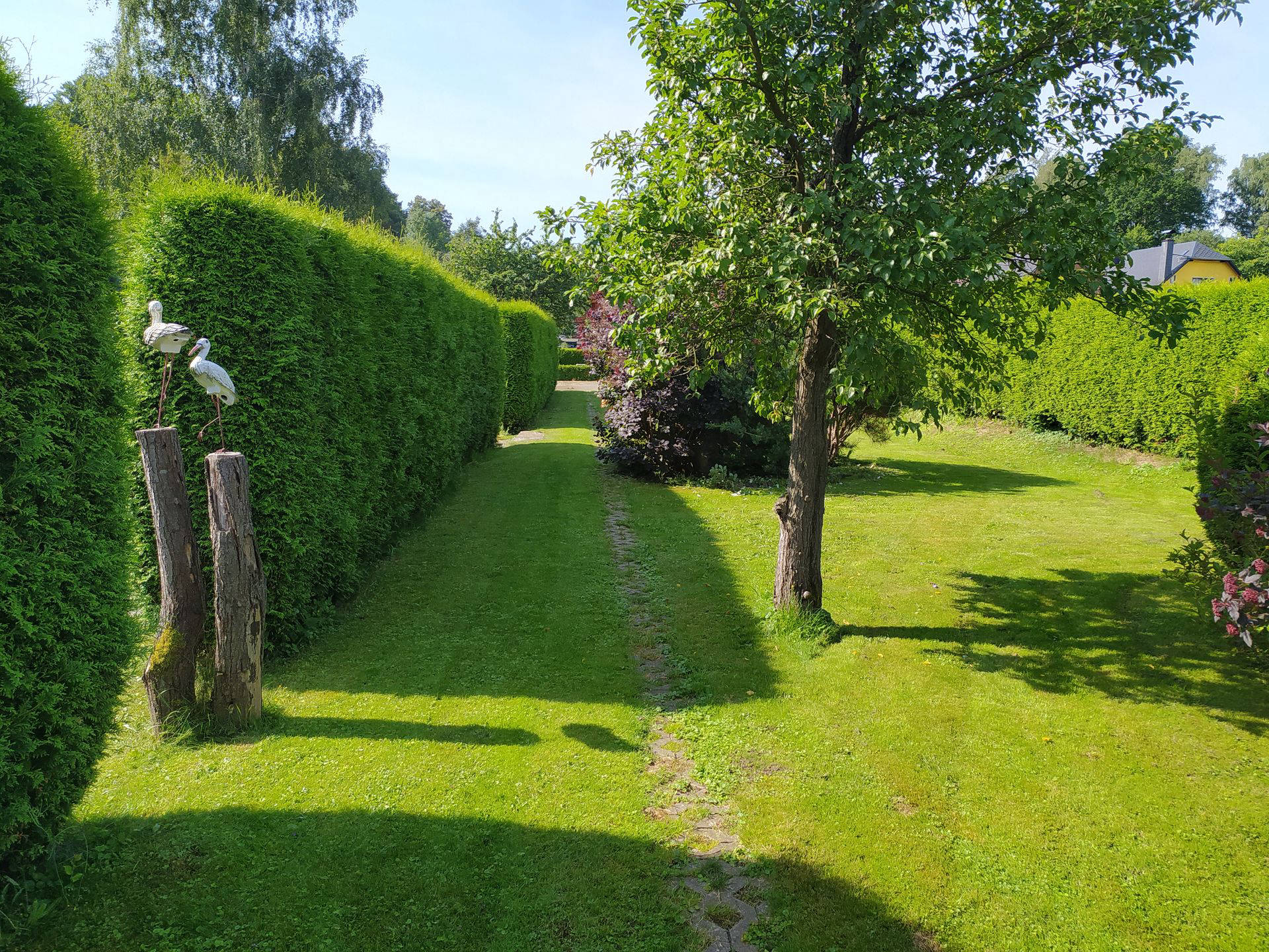 Garten des Restaurants und der Pension Balaton Rožany Šluknov 